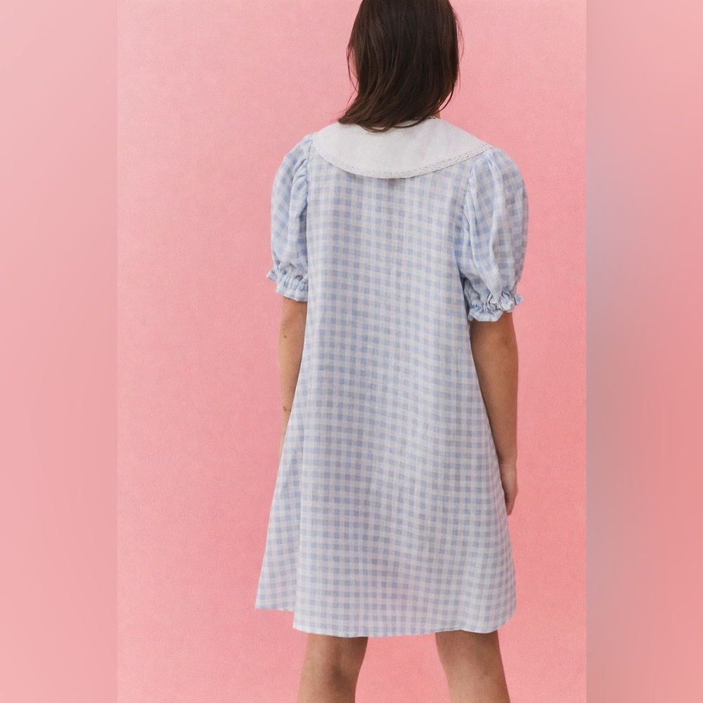 NWOT Sleeper Marie Linen Mini Dress Blue | S - Picture 10 of 14